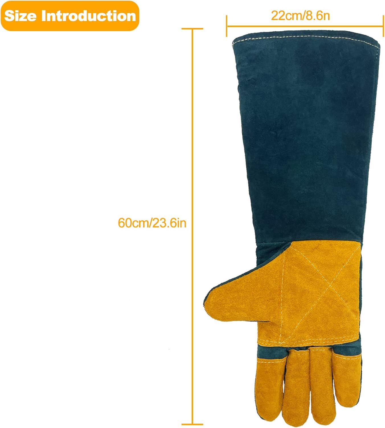 Guantes de manejo de animales a prueba de mordeduras de cuero reforzado de Kevlar, guantes de protección, guantes antimordeduras para entrenamiento