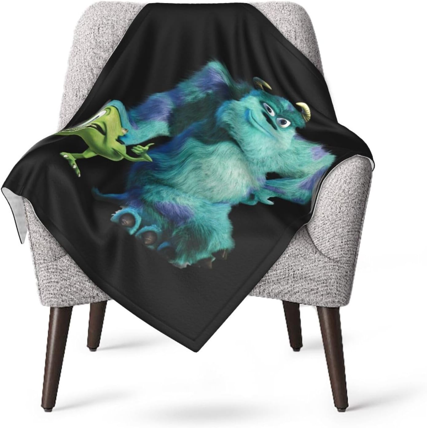 Monsters Anime Inc – Manta colorida de franela para bebé, ropa de cama para niños y niñas, 30 x 40 pulgadas, color negro, talla única