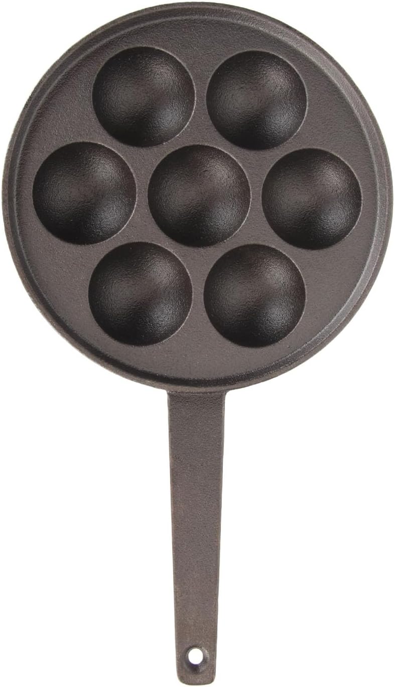 Fdit Takoyaki Maker de 7 agujeros, sartén antiadherente Takoyaki, placa de hierro fundido para cocinar molud bandeja para Takoyaki y hacer