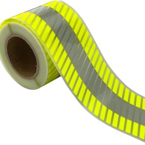 NOZUONO Cinta de vinilo reflectante de transferencia de calor de alta visibilidad para ropa, 2 pulgadas x 5 yardas (rayas amarillas fluorescentes) NOZUONO Cinta de vinilo reflectante de transferencia de calor de alta visibilidad para ropa, 2 pulgadas x 5 yardas (rayas amarillas fluorescentes)