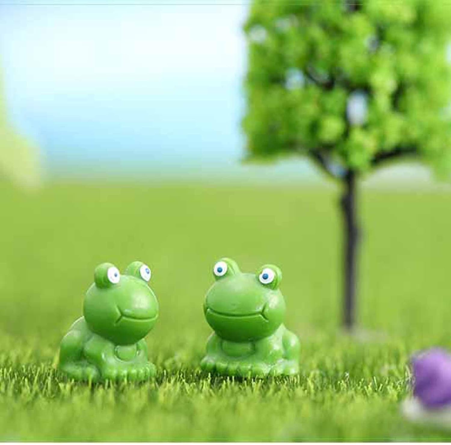 Mini Frogs – Paquete de 100200 unidades, figuras de ranas pequeñas de resina, ranas de jardín, ranas verdes, decoración en miniatura para el hogar,