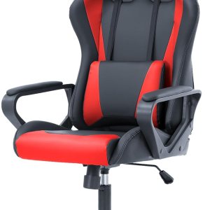 PayLessHere Silla ergonómica de escritorio de carreras, silla de computadora con reposabrazos, giratoria de 360 y ruedas de poliuretano, silla de PayLessHere Silla ergonómica de escritorio de carreras, silla de computadora con reposabrazos, giratoria de 360 y ruedas de poliuretano, silla de