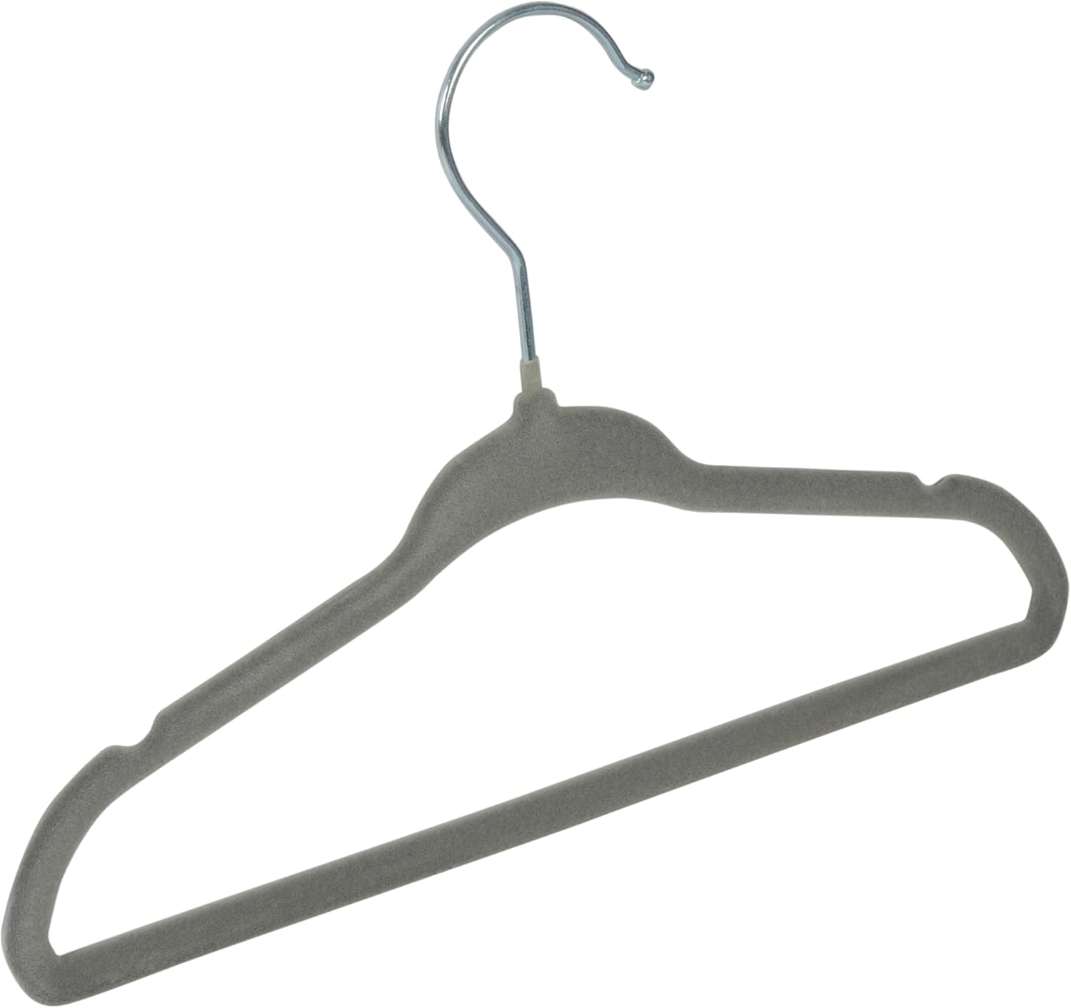 Honey Can Do HNG-09295 – Juego de 25 perchas de terciopelo antideslizantes de perfil delgado, color gris, HNG-09295
