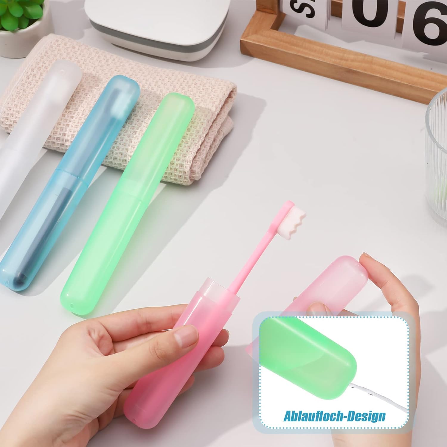 7 piezas fundas para cepillos de dientes de viaje portátil cubierta de cepillo de dientes de plástico titulares de cepillo de dientes protector de