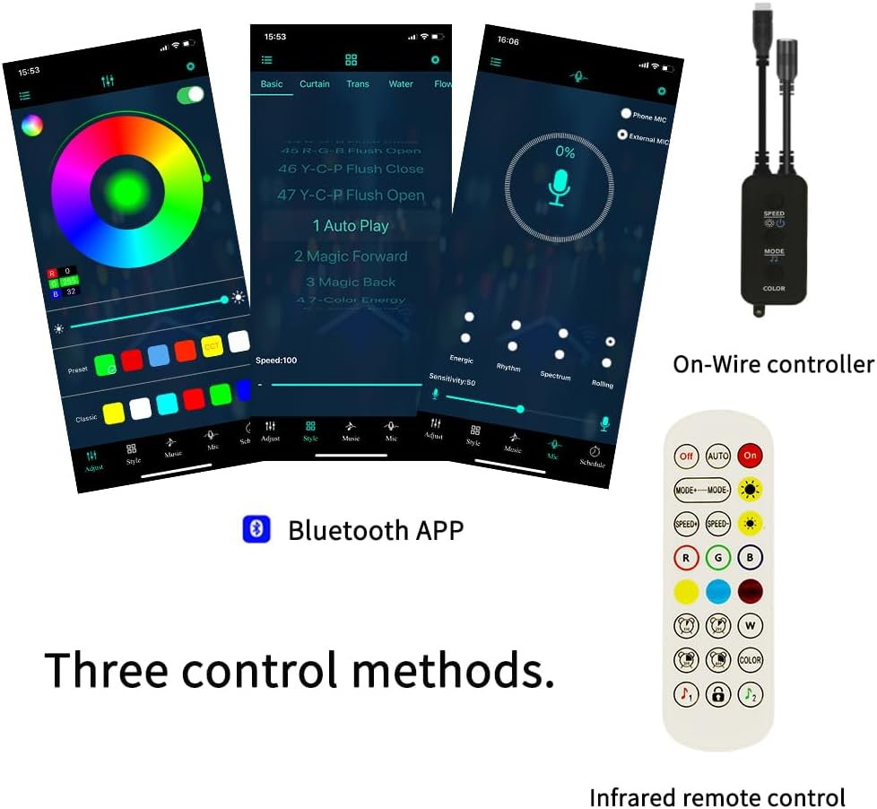 Lámpara de esquina LED RGB de 72 pulgadas, lámpara de pie de esquina, iluminación de estado de ánimo, luz alta con aplicación Bluetooth,