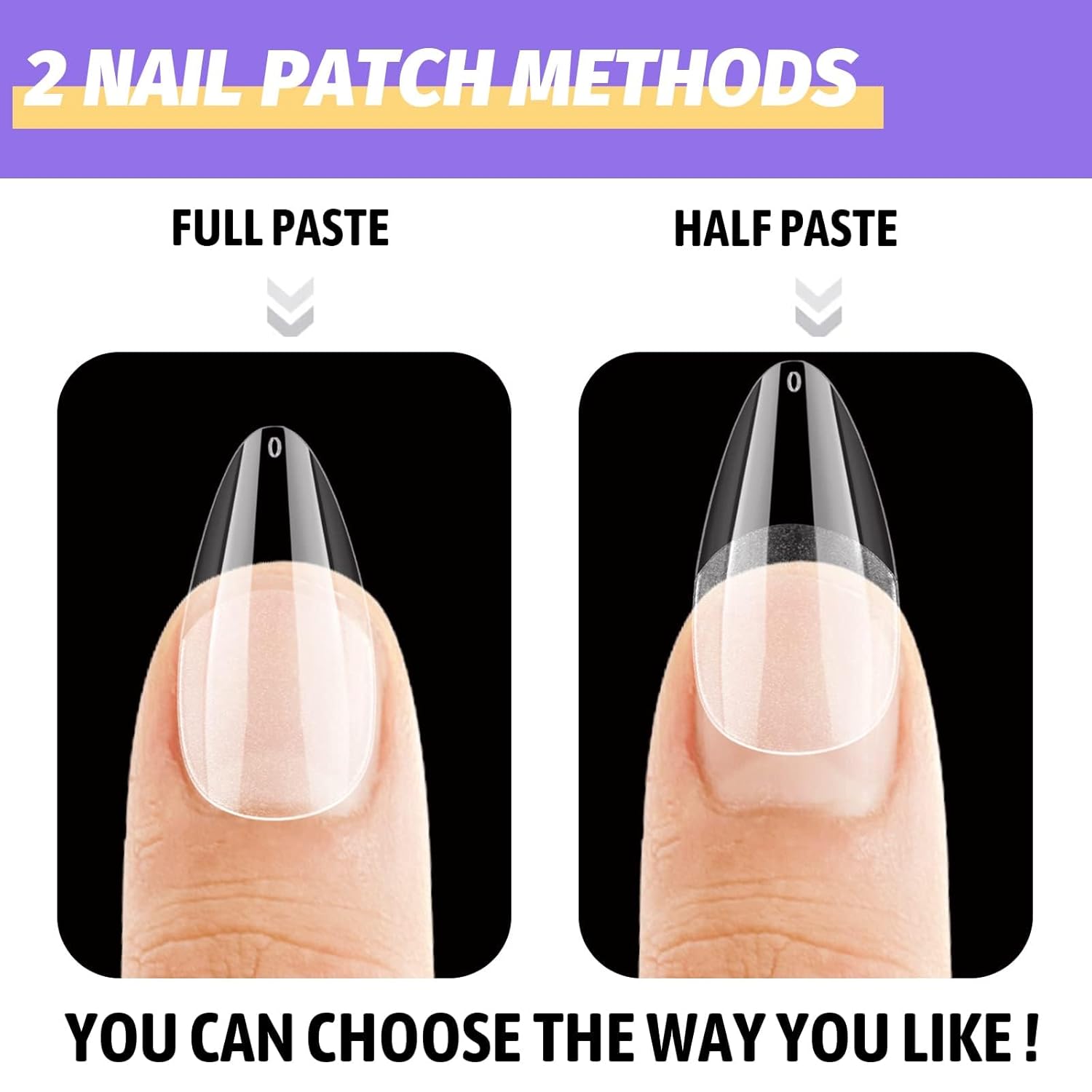 240 puntas de uñas de almendra medianas, uñas de almendra preformadas medio mate, uñas postizas de gel para extensiones de uñas para el hogar,