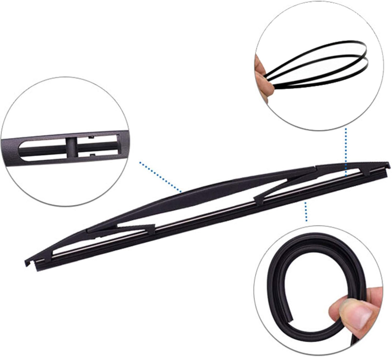 Para Mazda2 Mazda 2 Demio DY 2002-2007, limpiaparabrisas trasero de 14 pulgadas y juego de brazos para parabrisas de ventana de puerta trasera