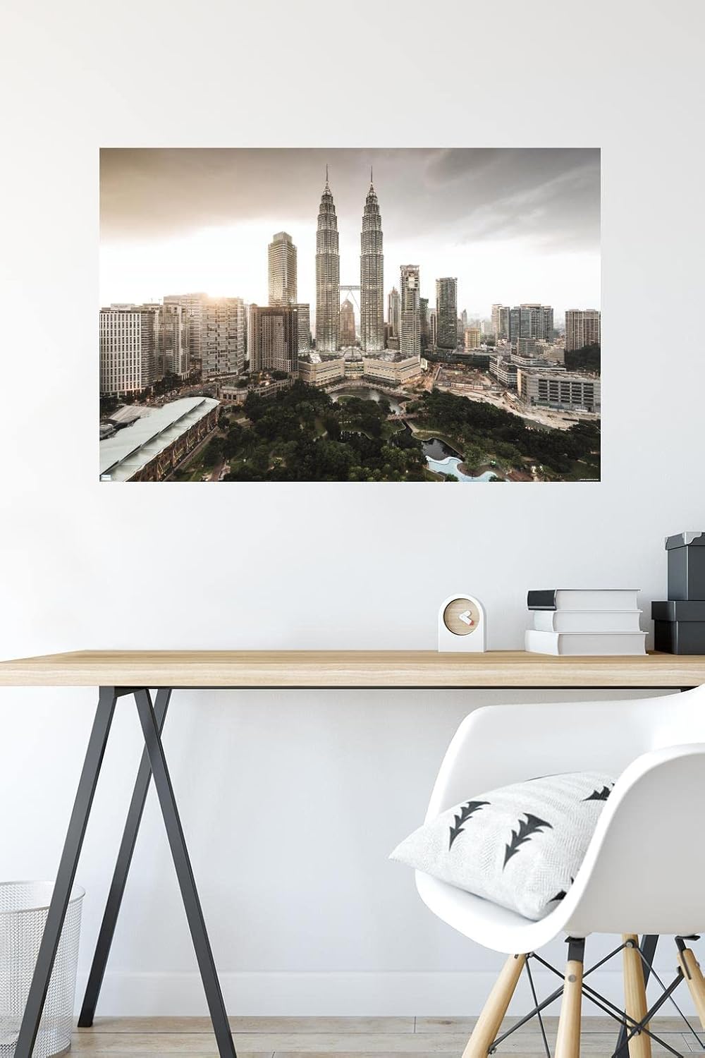 Trends International Maravillas del mundo – Póster de pared de las Torres Petronas