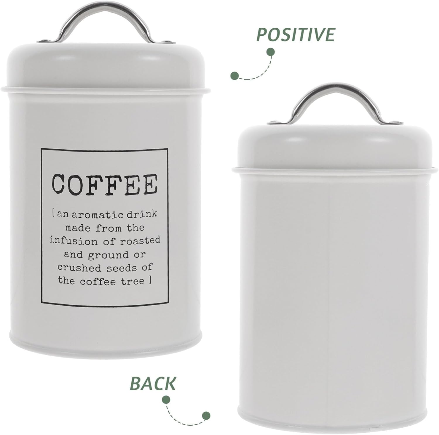 Luxshiny Recipiente de lata de té, café, té, azúcar, harina, recipiente de metal para almacenamiento de alimentos para hojas sueltas, té, café,