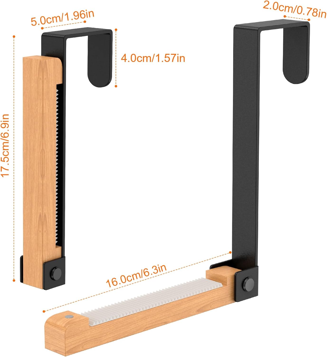 Gancho de puerta plegable, ganchos plegables de madera, ganchos para colgar sobre la puerta, ahorran espacio, perfectos para secar ropa, colgar