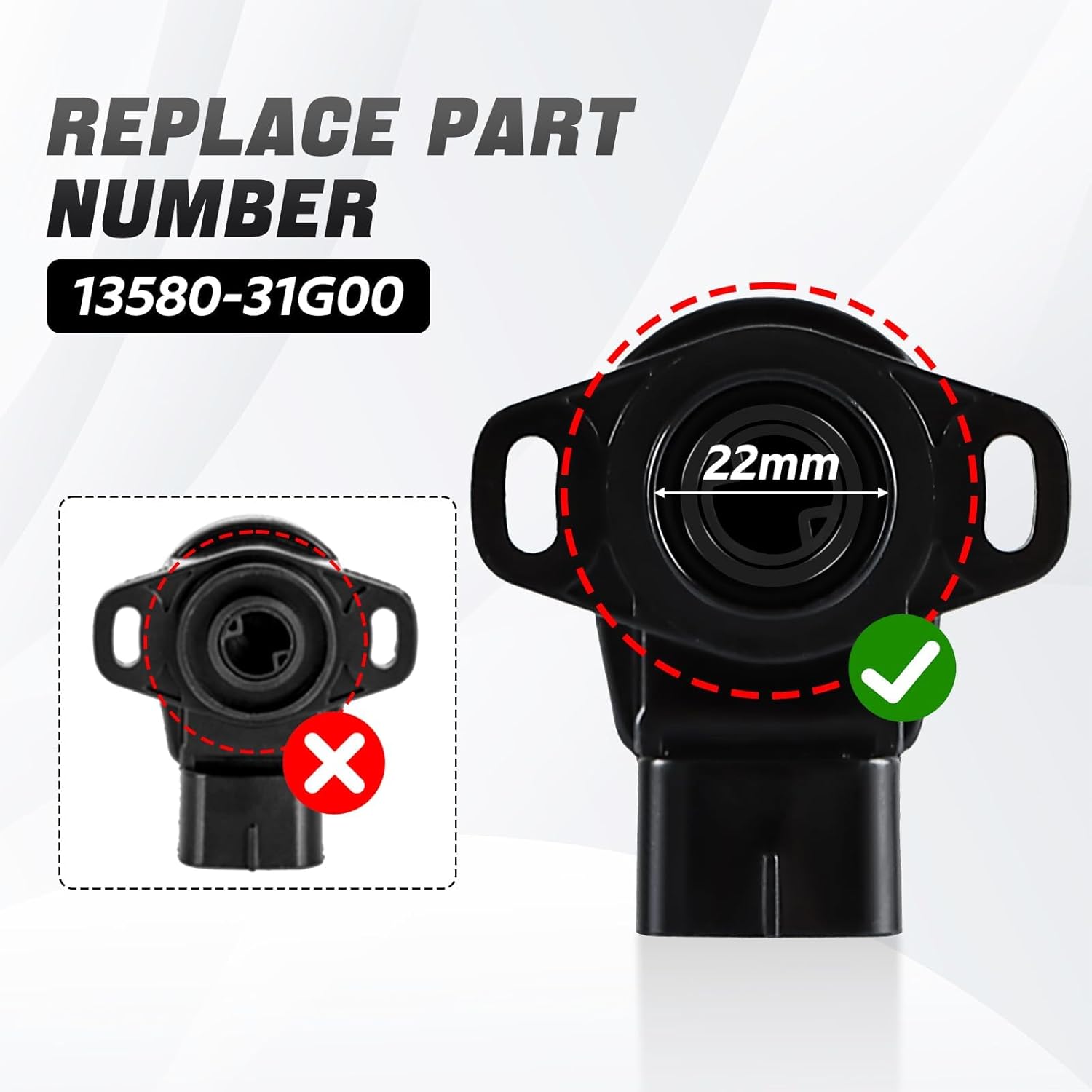 Sensor TPS Sensor de posición del acelerador compatible con Suzuki Kingquad LT-A700X LT-A750X LT-A750XP LT-A750XPZ LT-A750XL LT-A750XZ Reemplazar#