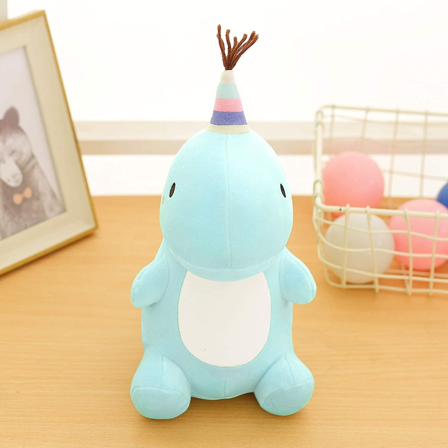 Lindo animal de peluche de dinosaurio de 11.8 pulgadas, peluche de dinosaurio suave para niños, regalos para niños y niñas (azul, 11.8 pulgadas11.8