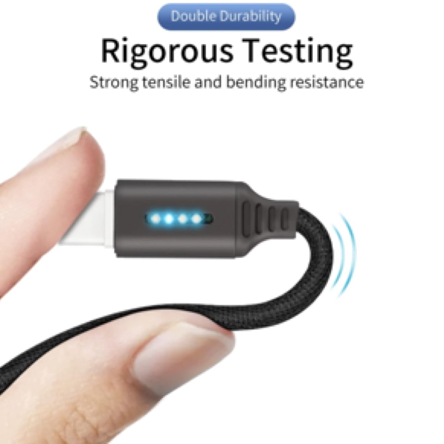 Pro Micro USB para Mophie batería estuches de carga inteligente LED Sync Data Cord (carga respiratoria) para helio, aire y espacio fundas para
