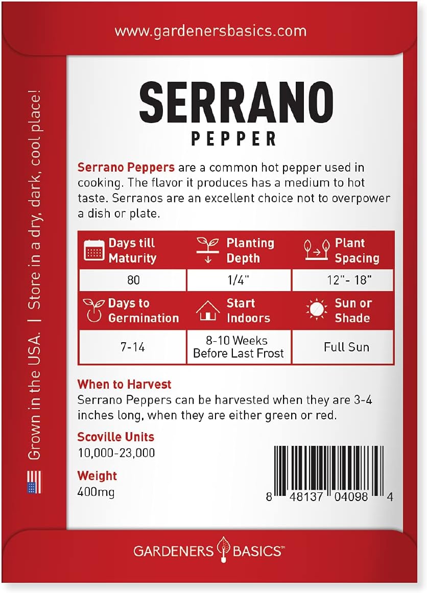 Semillas de pimiento serrano para plantar pimientos anchos sin OMG, semillas de plantas para verduras de jardín en el hogar, son un gran regalo para