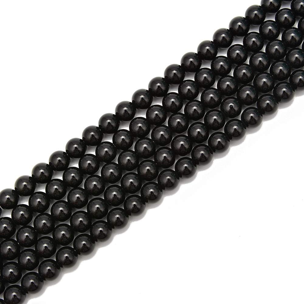 PLTbeads 0.079in agujero grande negro ónix liso redondo 0.394in cristal energía energía energía energía energía energía energía energía perlas