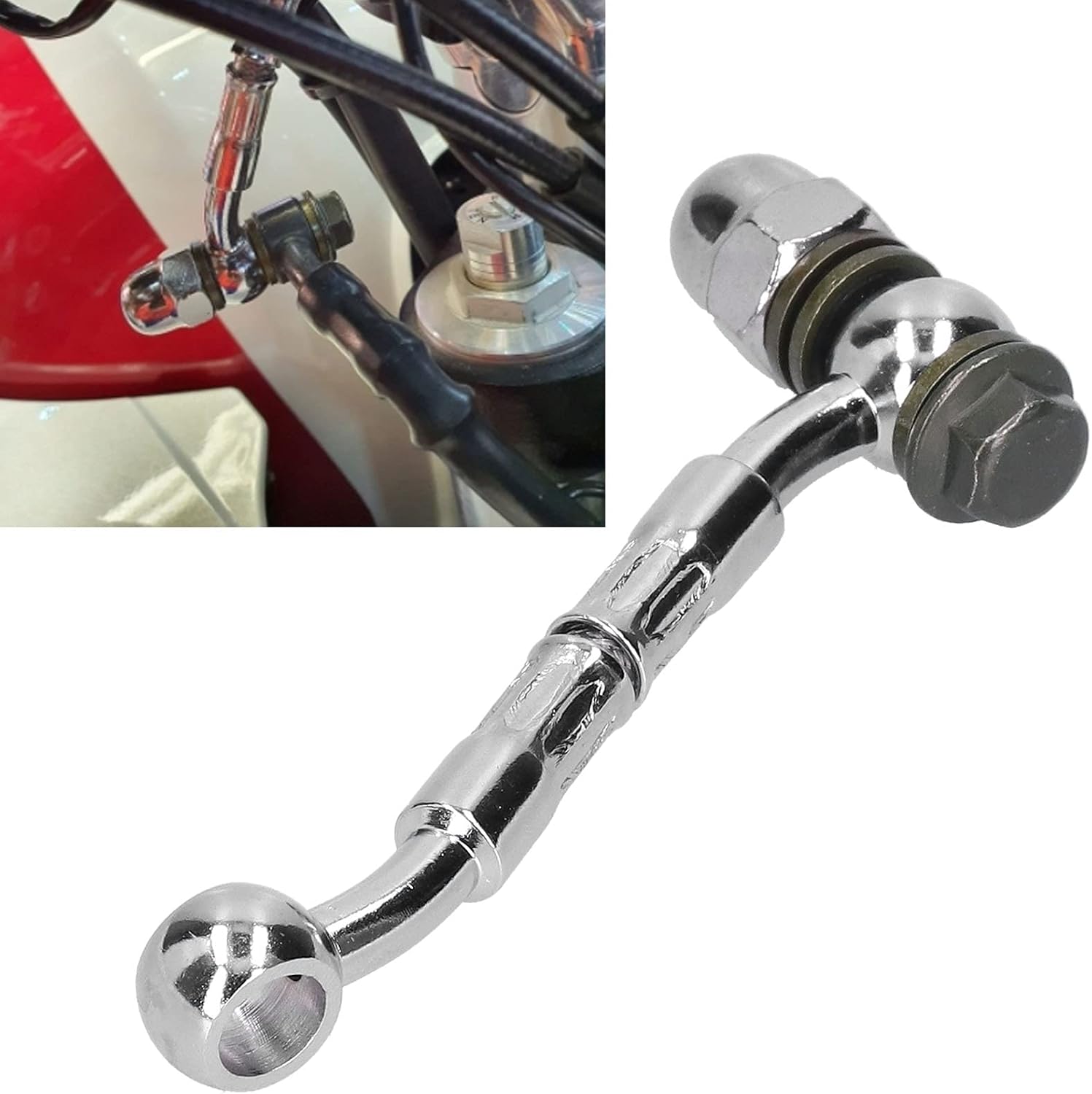 El cuero artificial universal, la manguera de freno de acero amplía los recambios hidráulicos del conector para la modificación de la motocicleta