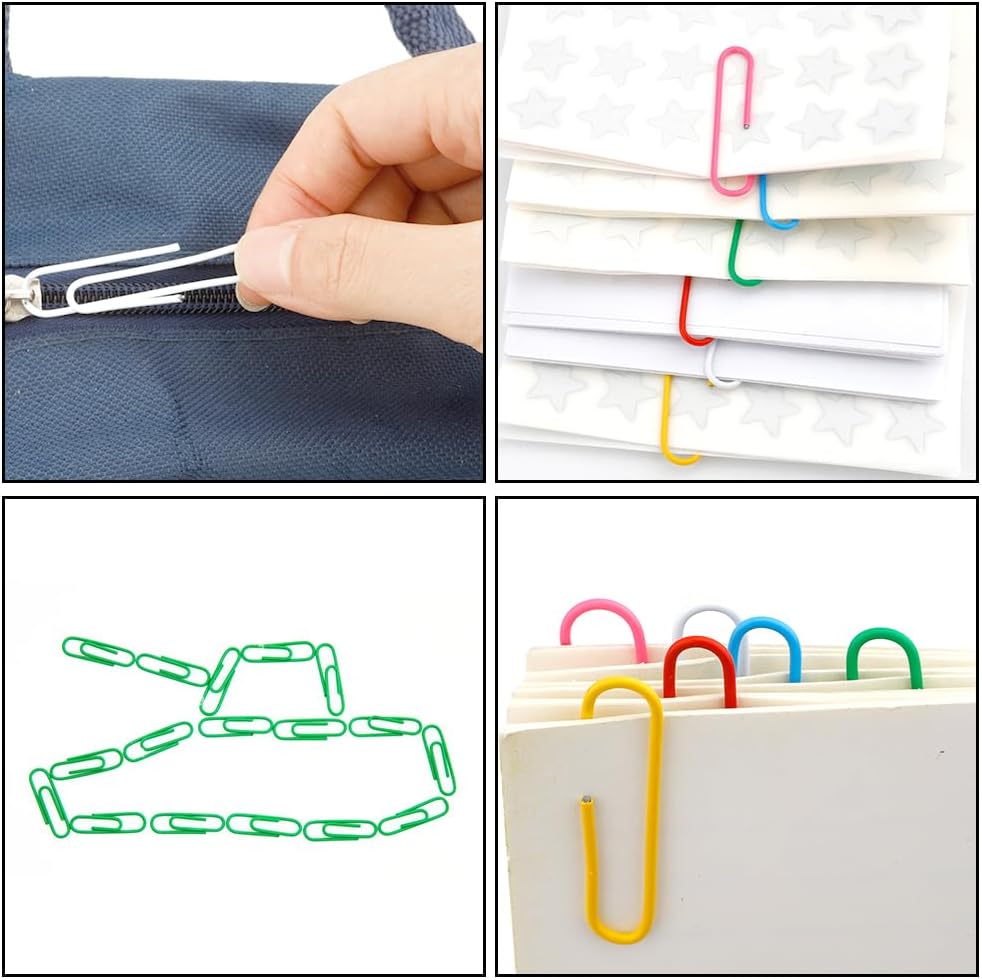 Clips de papel de 2 pulgadas, clips de papel, clips de papel grandes, clips de papel surtidos, clips de papel de colores, clips de papel de metal a