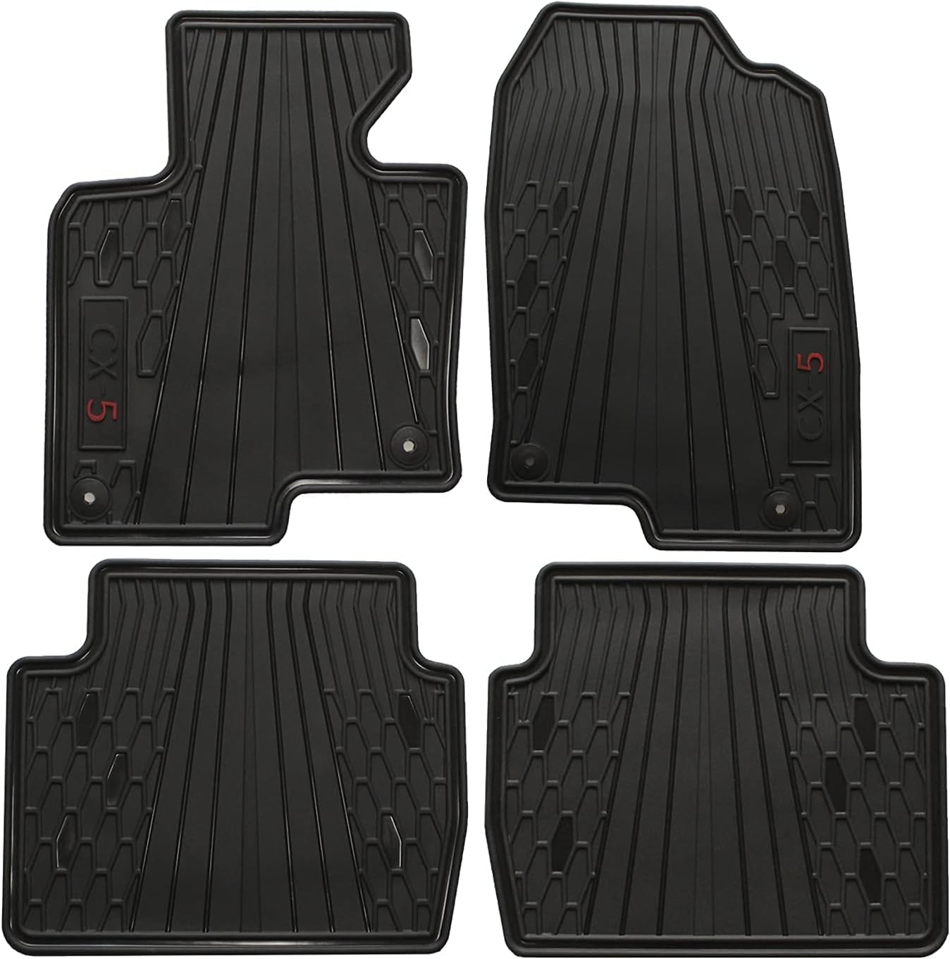 Alfombrillas de coche para Mazda CX5 FWD OEM originales  todo tipo de clima  de goma resistente  (2017, 2018, 2019, 2020, 2021, 2022, 2023) juego