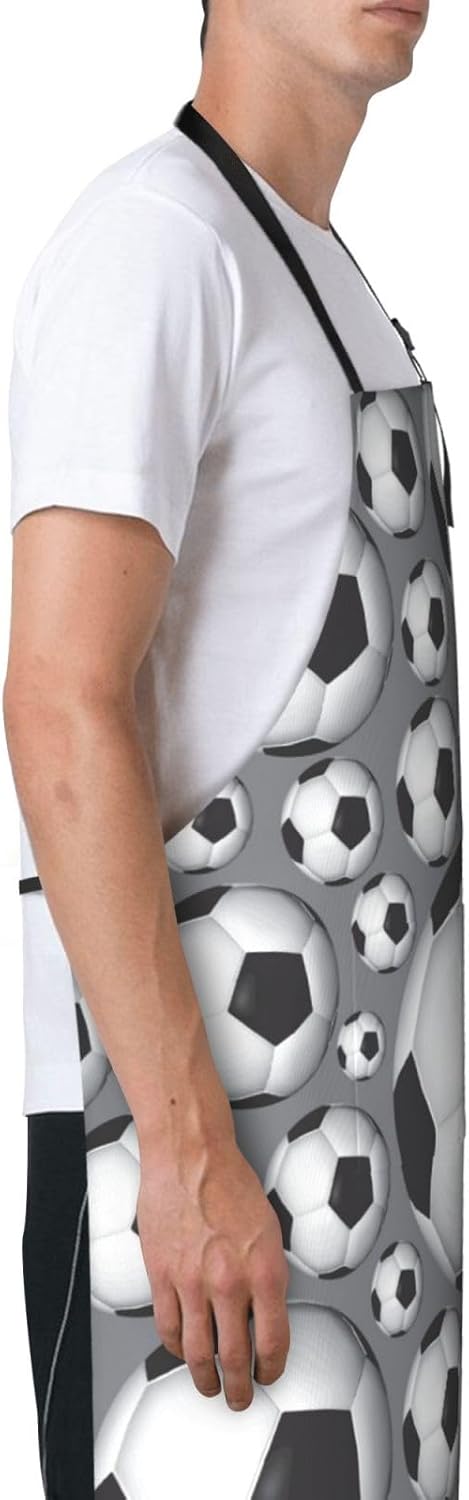 Delantales para mujer con bolsillos, delantal de chef ajustable, correa para el cuello, delantal de cocina impermeable
