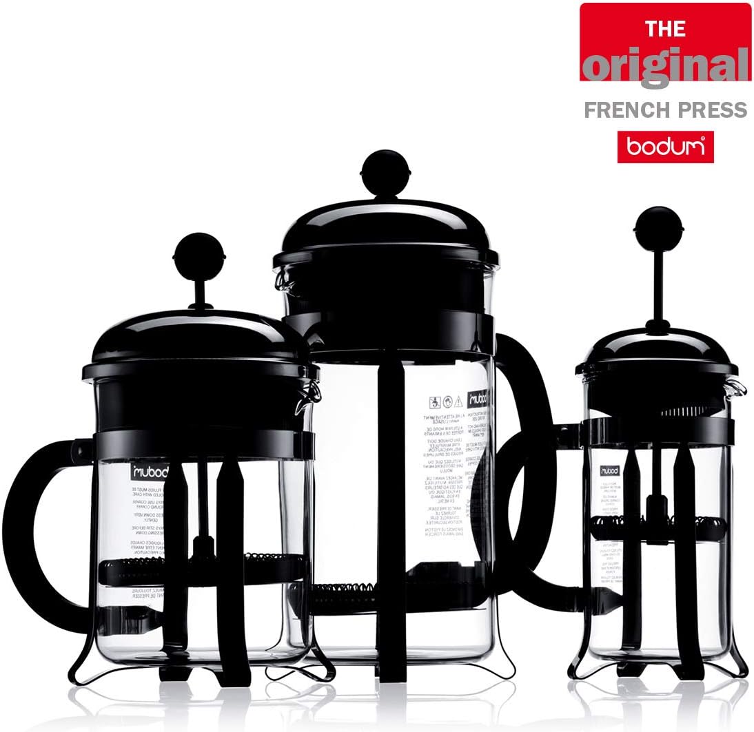 Bodum Chambord – Cafetera de prensa francesa, Jarra de vidrio, Blanco