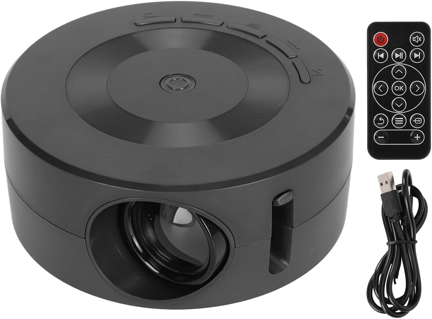 Mini proyector WiFi con la misma función de pantalla, lente óptica, altavoz integrado para iOS para tableta Android, proyector de cine en casa