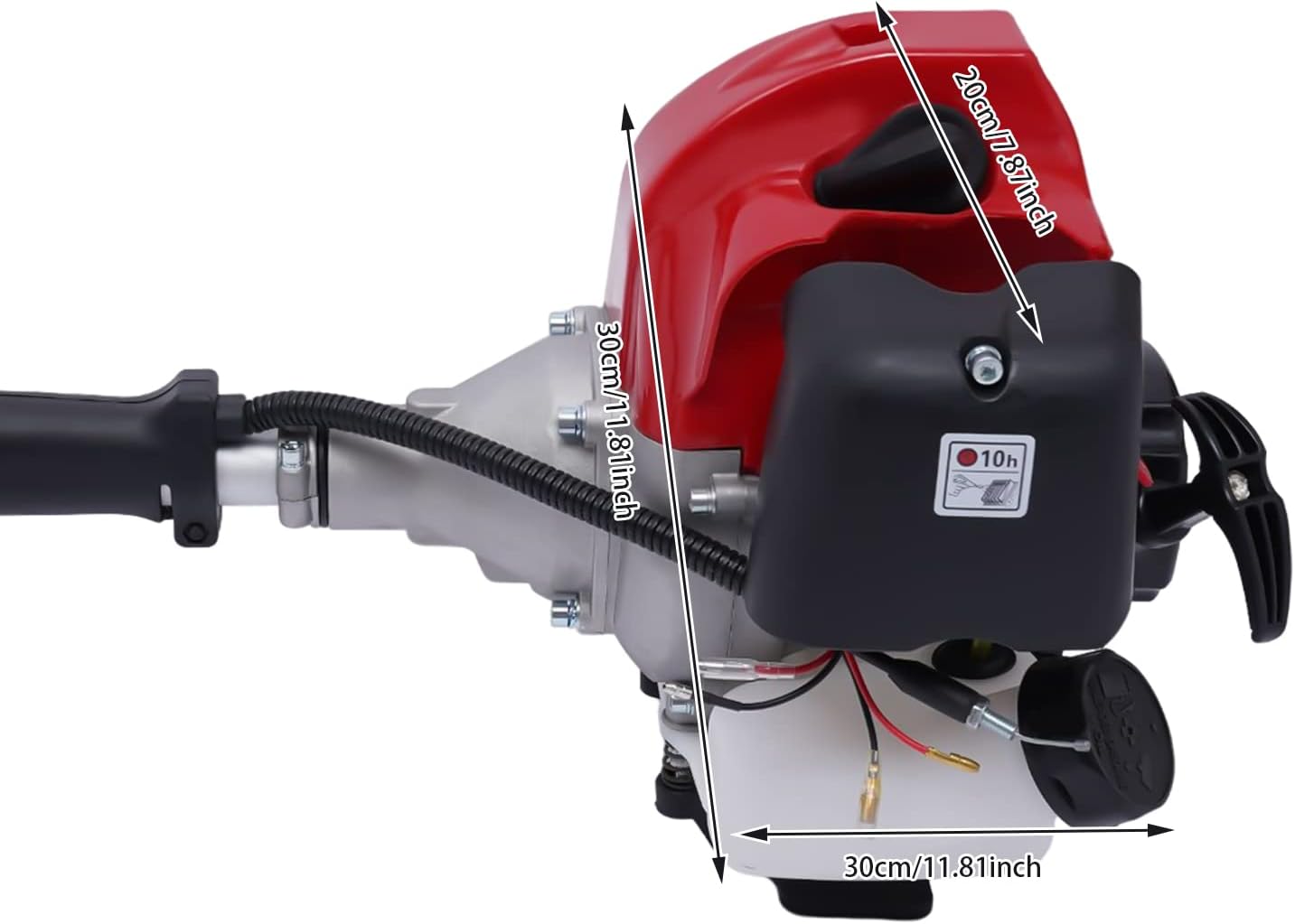 Cortacésped de 51.77 cc de 2 tiempos a gas, tijeras de setos para jardinero, 6500 rpm, herramienta de limpieza para cortar y aserrar bordes de
