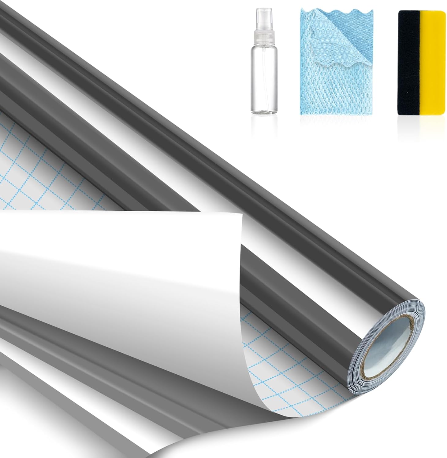 Película de privacidad para ventana unidireccional con herramientas de instalación, privacidad diurna, bloqueo solar UV, control de calor,