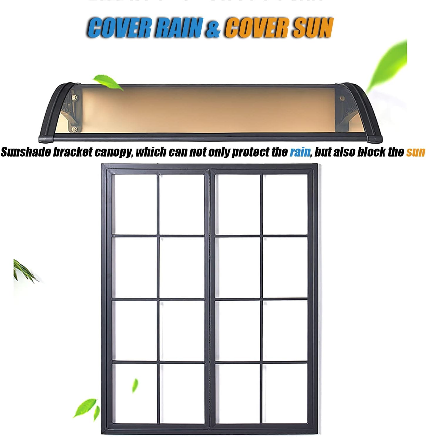 Toldo para ventana, toldos para puertas, toldos para patio, toldos de aluminio para puertas, toldos de puerta de protección contra la lluvia y la