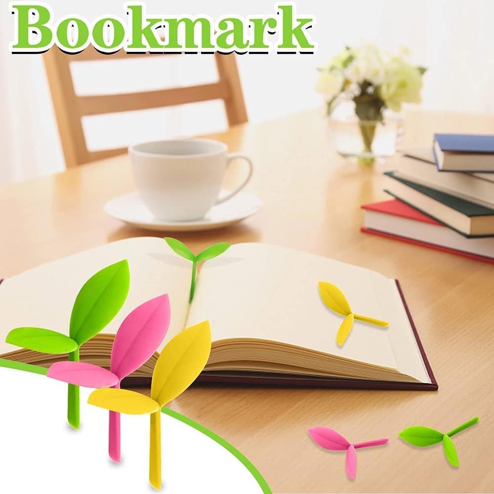 Marcapáginas verde, marcapáginas Little Grass Bud, accesorios de libros de papelería, marcadores verdes, marcapáginas de hojas pequeñas,