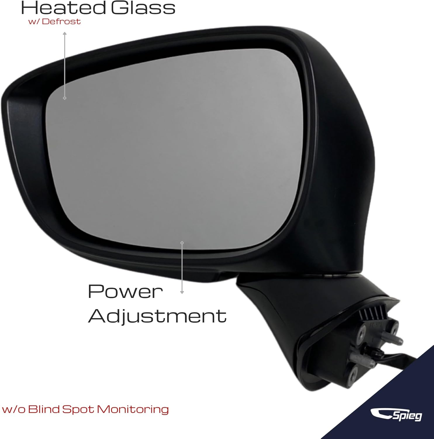 Spieg Reemplazo del espejo lateral del conductor para Mazda CX-3 2016-2021 Power Adj Indicador de señal de giro calefactable Manual Fold PTM