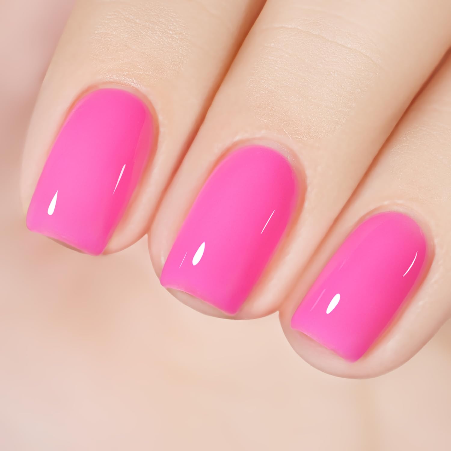MEMEDA Esmalte de uñas en gel, 0.5 onzas líquidas, color rosa neón y rosa intenso, diseño de arte de uñas para niñas, salón de belleza, regalo de
