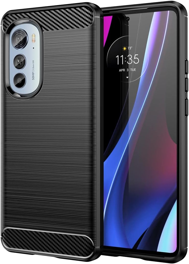 Funda de teléfono para Moto Edge 2022, Motorola Edge 2022, funda de fibra de carbono a prueba de golpes, resistente a los arañazos, funda trasera de