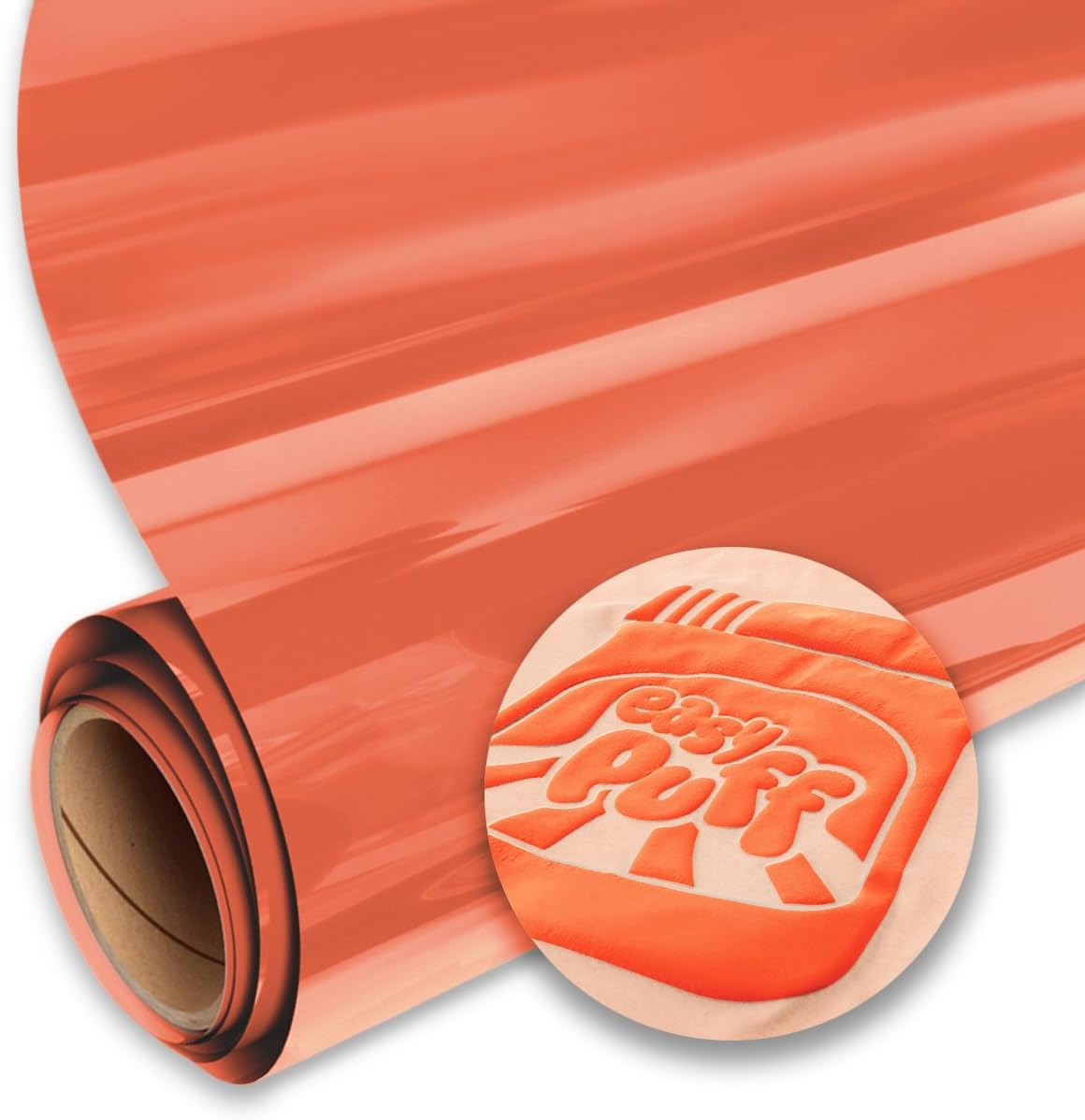 Siser Easy Puff HTV 11.8 pulgadas x 1 yarda, vinilo de transferencia de calor hinchado 3D (naranja neón)