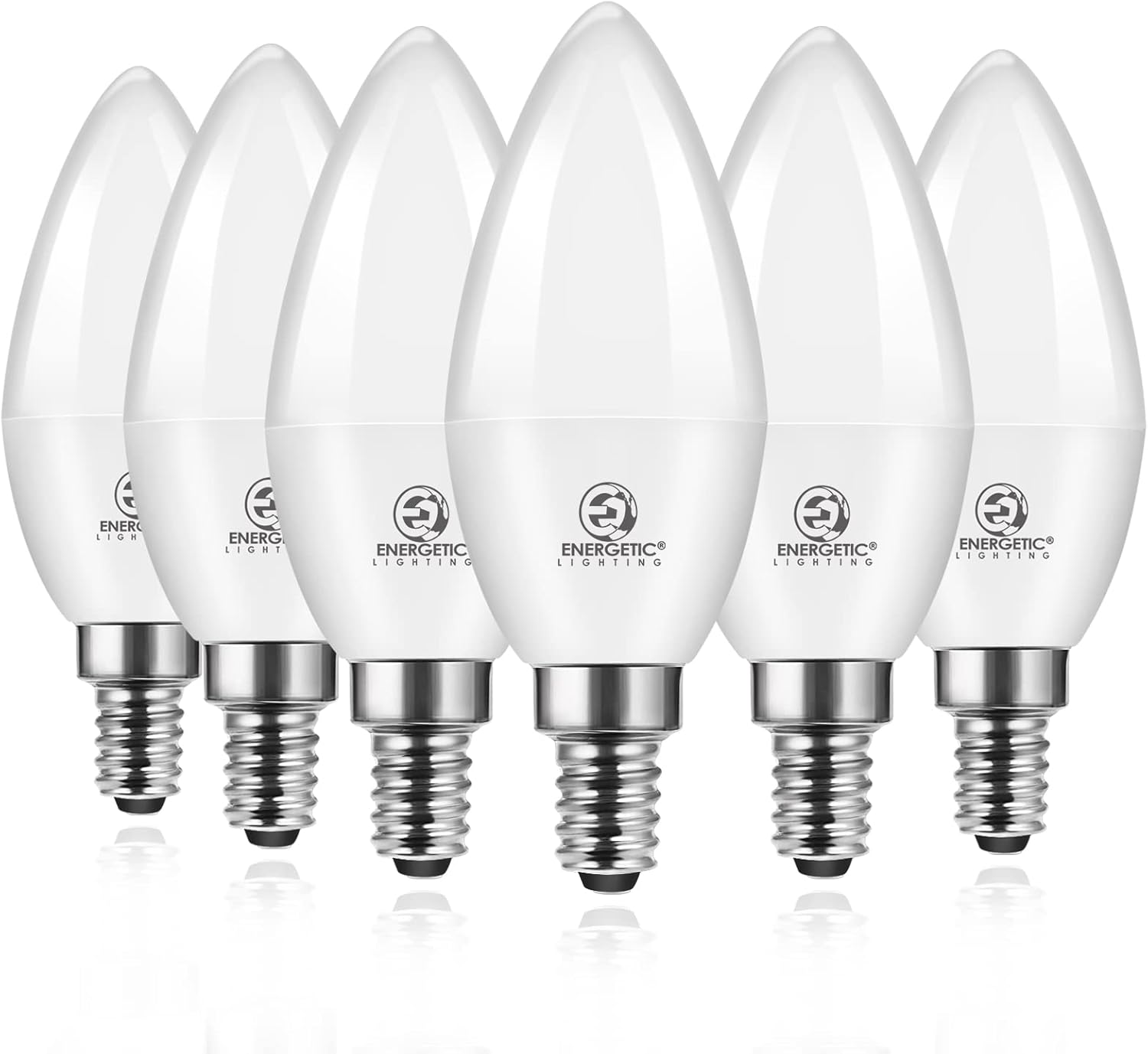 Energetic – Bombillas LED E12 para candelabro de 5.5 W (equivalente a 60 vatios), luz diurna 5000K, bombillas de araña de 600 lm, bombillas B11 para
