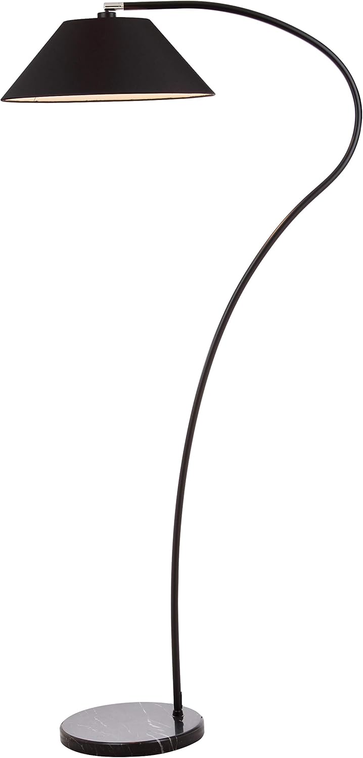 SAFAVIEH Lighting Collection Lumi Mid-Century – Lámpara de pie de arco de pie estilo retro escandinavo de 69 pulgadas, para sala de estar,