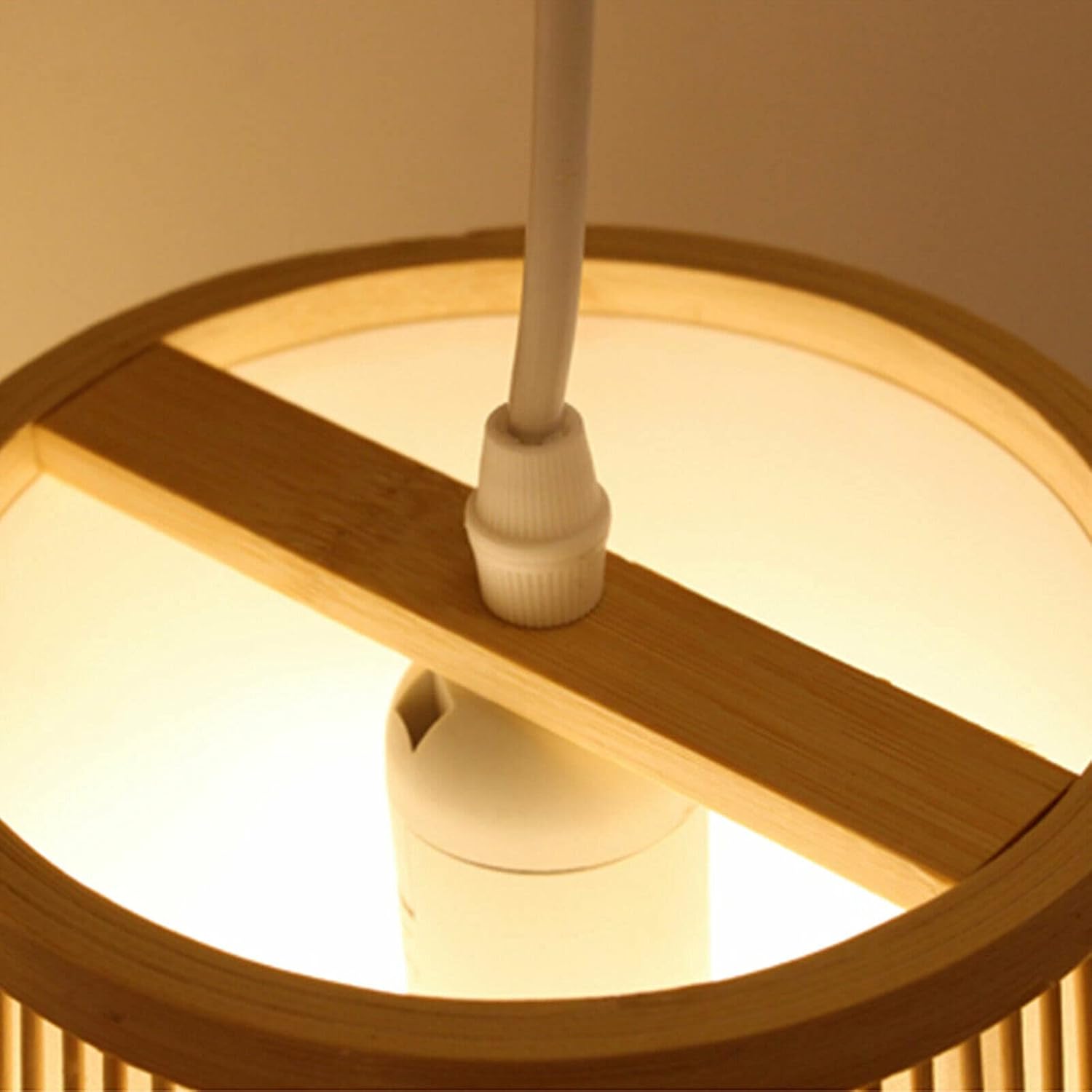 Lámpara de pared de bambú, aplique de pared de mimbre de bambú de la lámpara de la rota para el hotel del dormitorio
