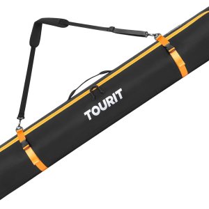 TOURIT Bolsa de esquí para viajes aéreos, protección totalmente acolchada de 360, Oxford 900D, resistente al agua, almacenamiento independiente para TOURIT Bolsa de esquí para viajes aéreos, protección totalmente acolchada de 360, Oxford 900D, resistente al agua, almacenamiento independiente para