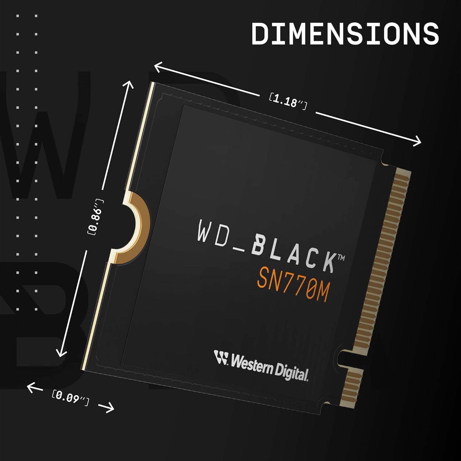 WD_BLACK SSD NVMe SN770M M.2 2230 de 500 GB para dispositivos de juego de mano, velocidades de hasta 5,150 MBs, TLC 3D NAND, ideal para Steam Deck y