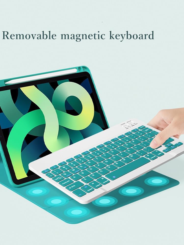 Funda de teclado para iPad de 987 generación de 10.2 pulgadas 202120202019, iPad Pro de 10.5 pulgadas con teclado a color, iPad Air de 3 generación,
