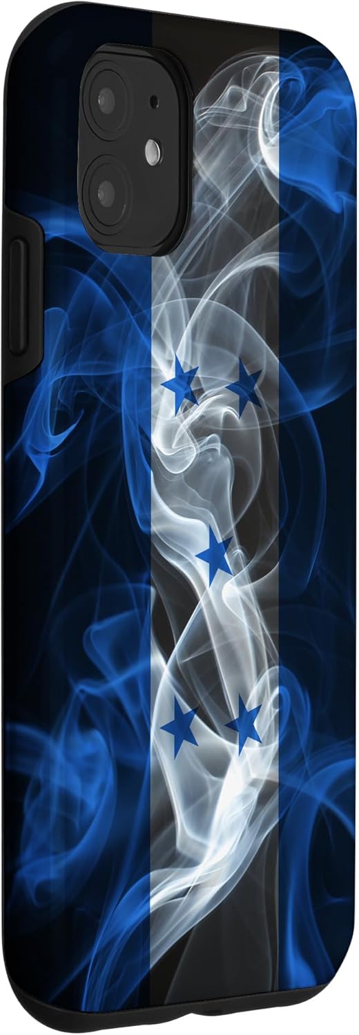 iPhone 11 Smoky Honduras Flag – Funda de orgullo hondureño estilo humo