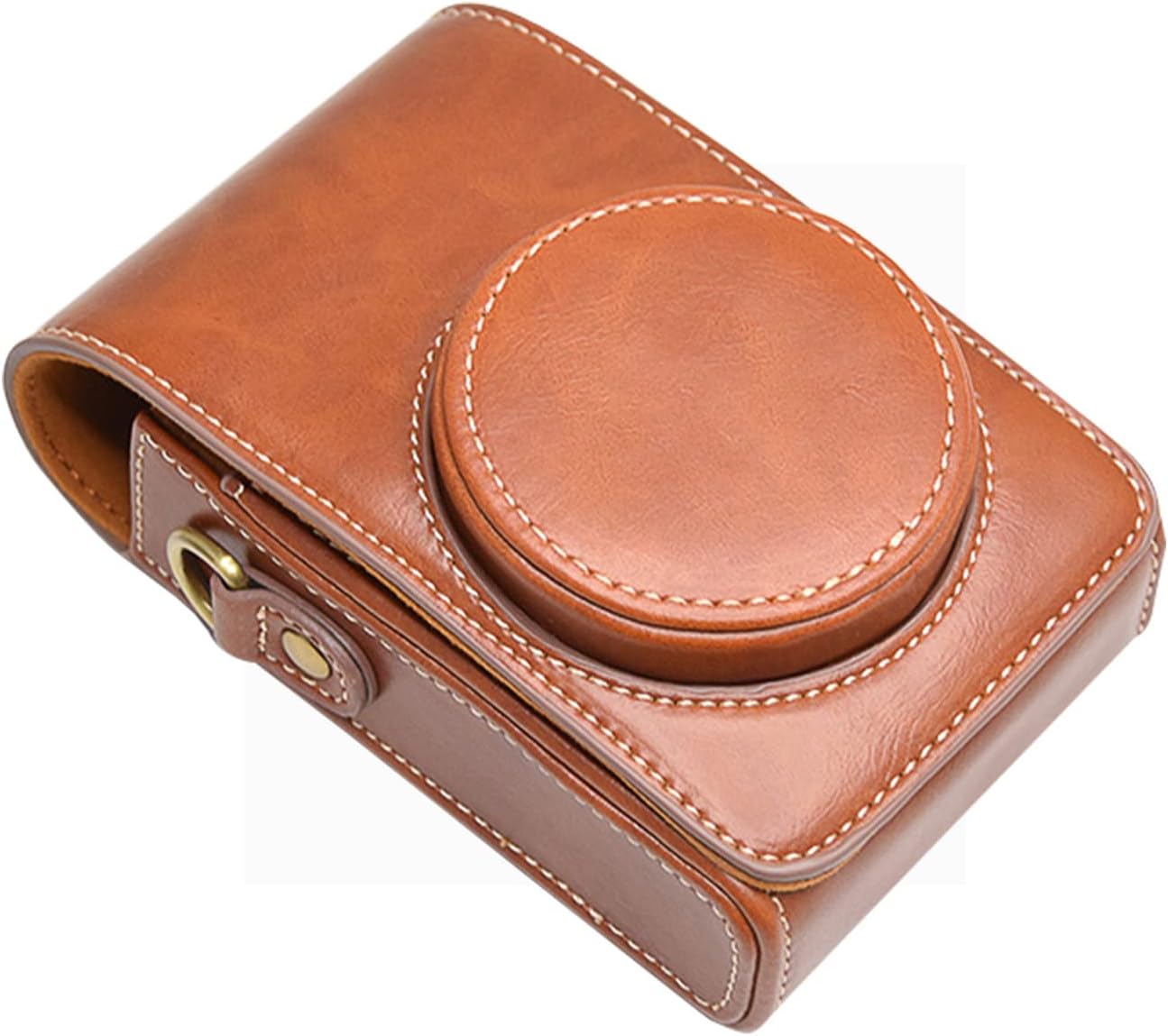 Rieibi Funda para cámara Sony RX100 Series, Sony ZV-1 ZV1, Ricoh GR III GR 3, Panasonic LX10 Lumix DMC-LX10, funda vintage de piel sintética para