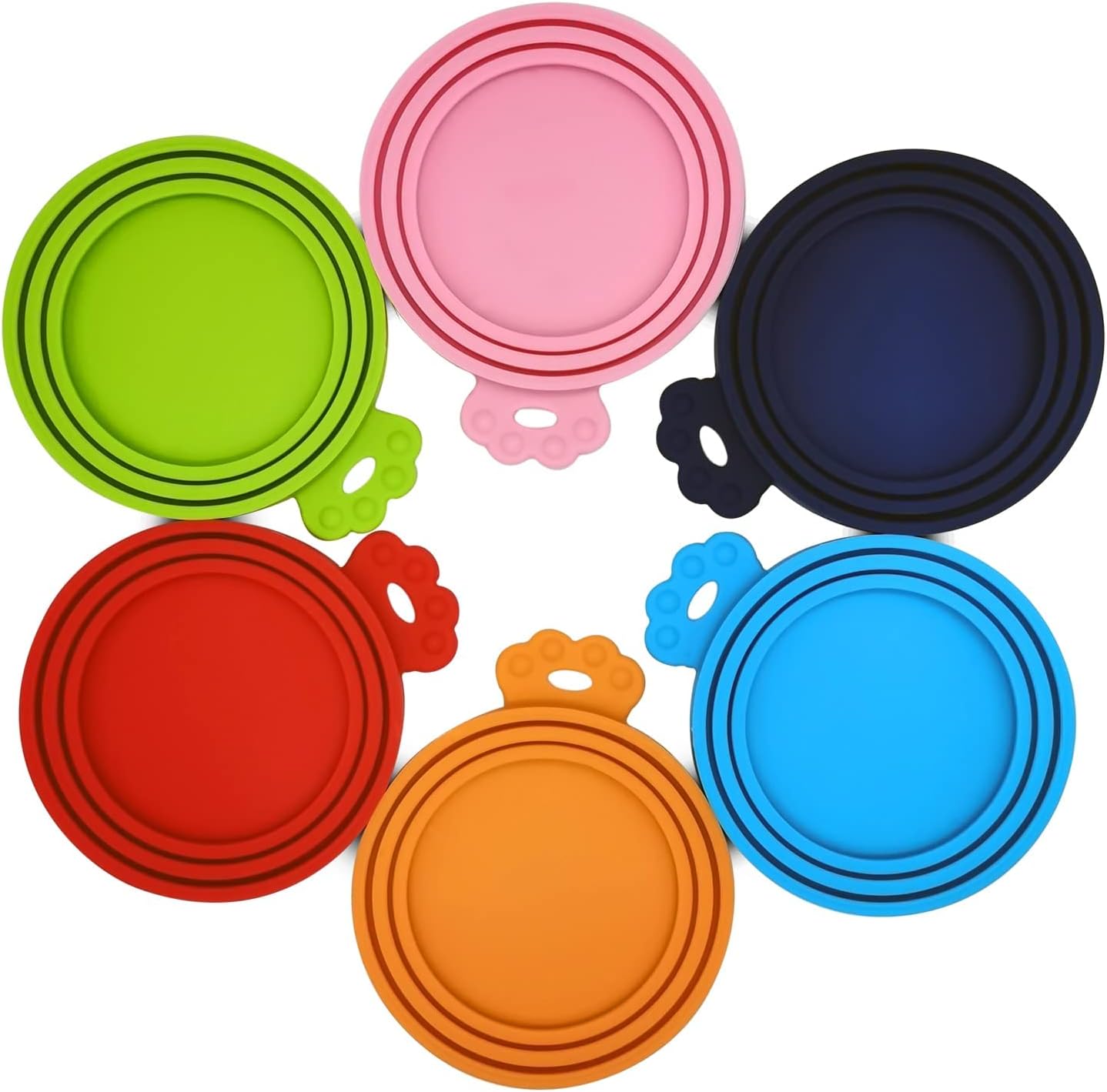 Tapas de latas de comida para mascotas, fundas de silicona para latas de comida para perros y gatos, aptas para alimentos, sin BPA y aptas para