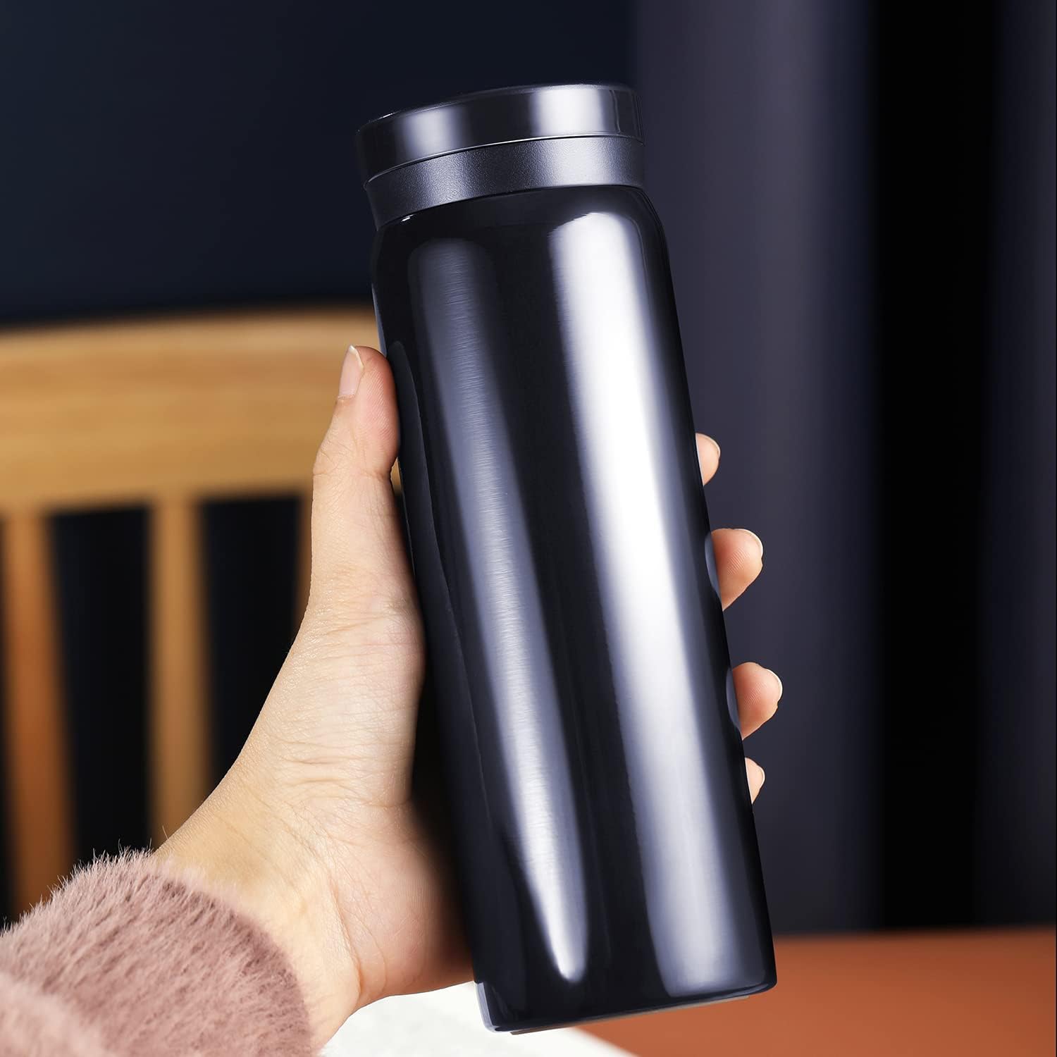 Mini botella de agua de 10 onzas de acero inoxidable, termo pequeño, con aislamiento al vacío, a prueba de fugas, mantiene las bebidas calientes y