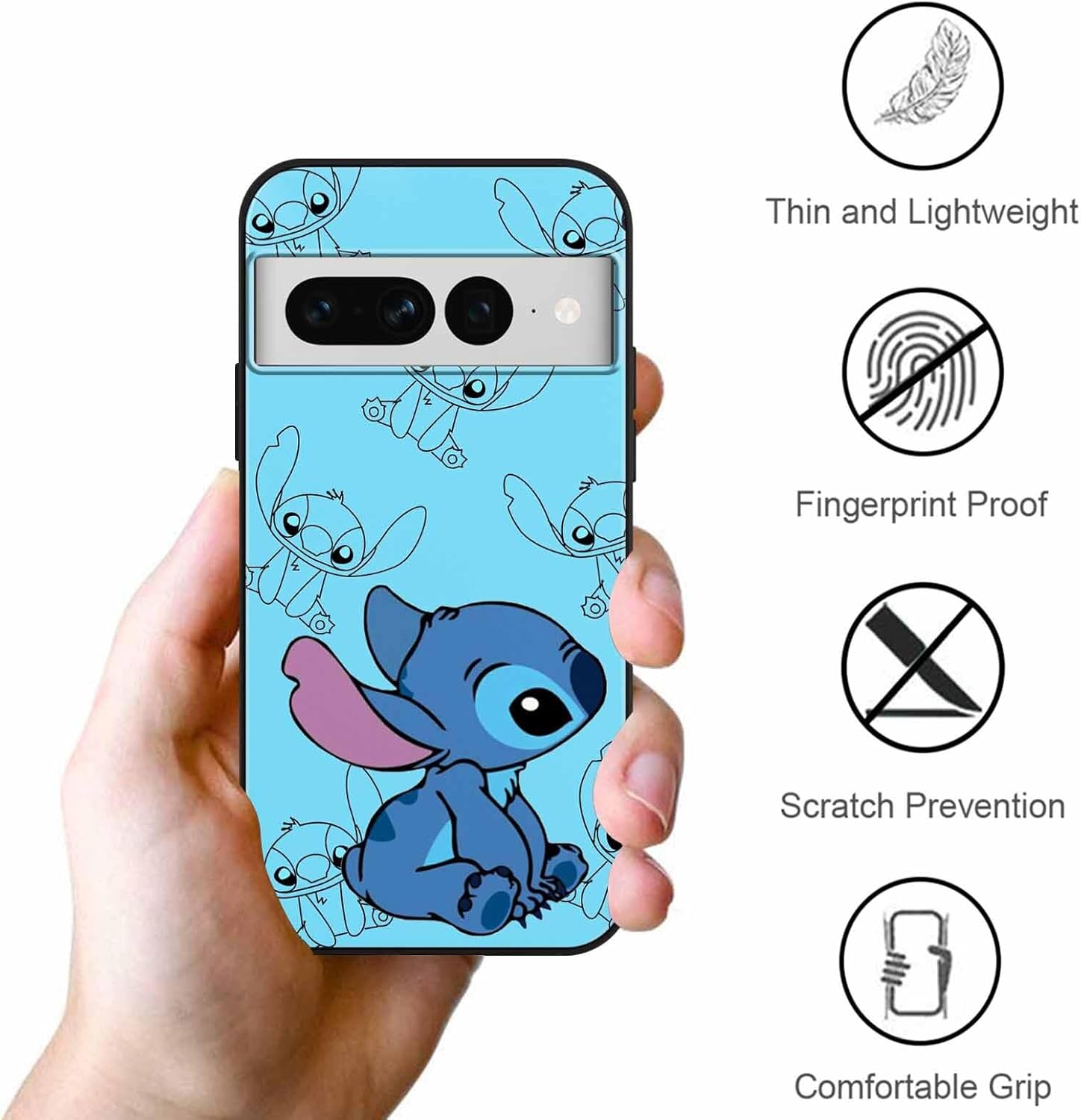 FGIAZDU Paquete de 2 bonitas fundas de teléfono de anime para Google Pixel 7 Pro 5G 6.6, funda protectora con patrón de dibujos animados de