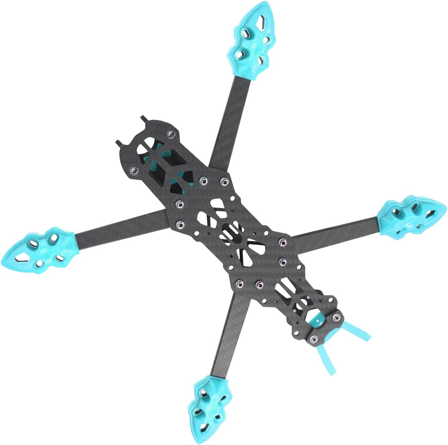 Marco FPV Racing Drone Frame, marco de fibra de carbono RC Quadcopter ligero 8.858 in distancia entre ejes absorción de impactos para RC Drone