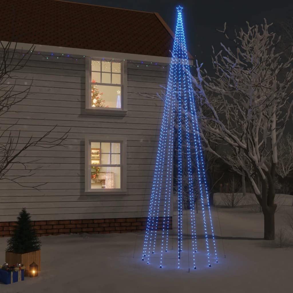 Christmas Tree arbolitos de Navidad,Xmas Tree,White Christmas Tree,Christmas Trees,Flocked Christmas Tree,with Spike Blue 1134 LEDs 26 ft