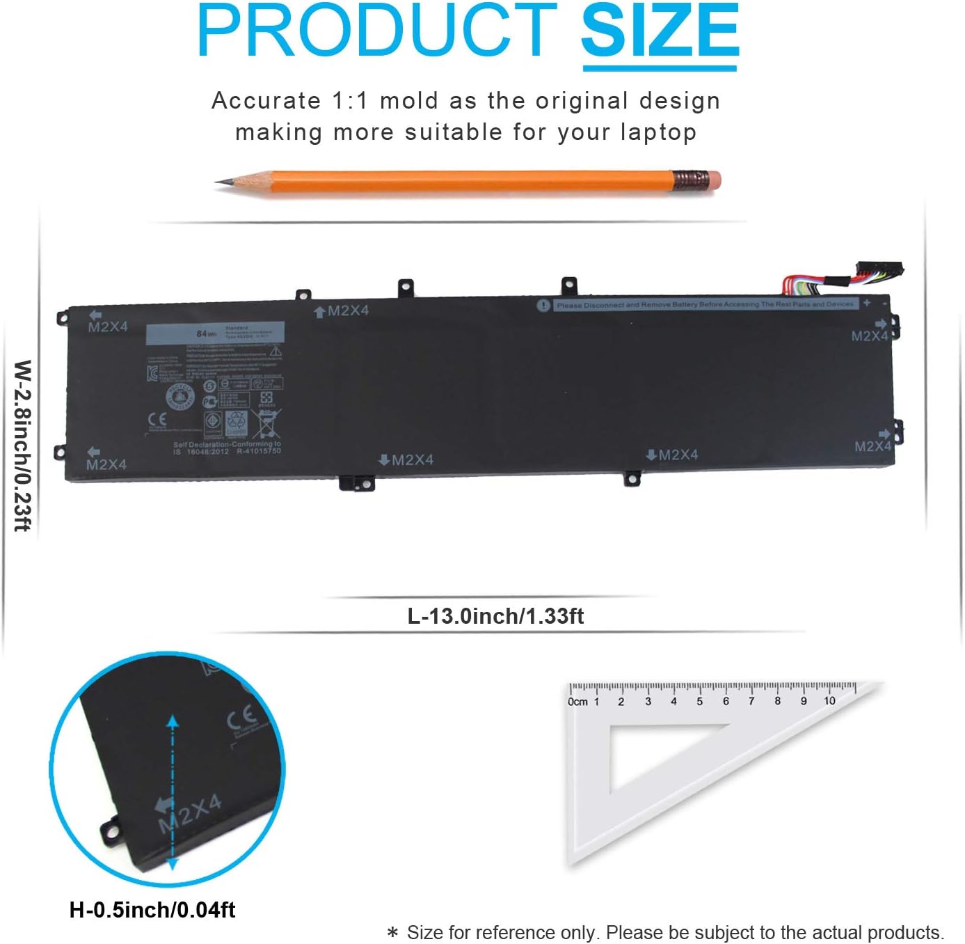 Batería 4GVGH 6GTPY 5XJ28 para Dell XPS 15 9560 9570 9550 7590 Precisión 5510 5520 5530 5540 M5520 Vostro 7500 i7-7700HQ 5D91C GPM03 1P6K Portátil D