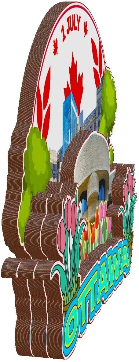 Ottawa – Imán para nevera de Canadá 3D clásico de madera para refrigerador, monumento, hecho a mano, manualidades, viaje, recuerdo, colección,