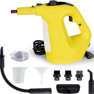Limpiador de vapor de mano de 1400 W para uso doméstico, adición de agua durante el uso, limpiador de vapor presurizado de alto calor para limpiar Limpiador de vapor de mano de 1400 W para uso doméstico, adición de agua durante el uso, limpiador de vapor presurizado de alto calor para limpiar