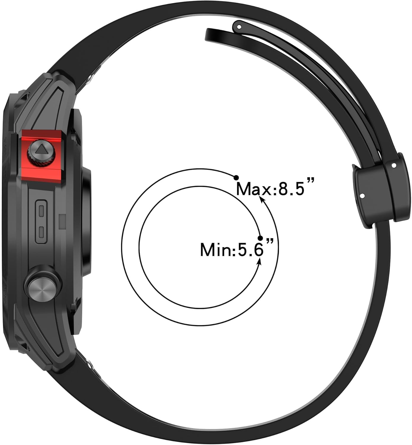 Correa de silicona de 0.866 pulgadas de ajuste rápido y fácil compatible con Garmin Fenix 5Fenix 5 PlusFenix 6Fenix 6 ProFenix 7, correa de repuesto